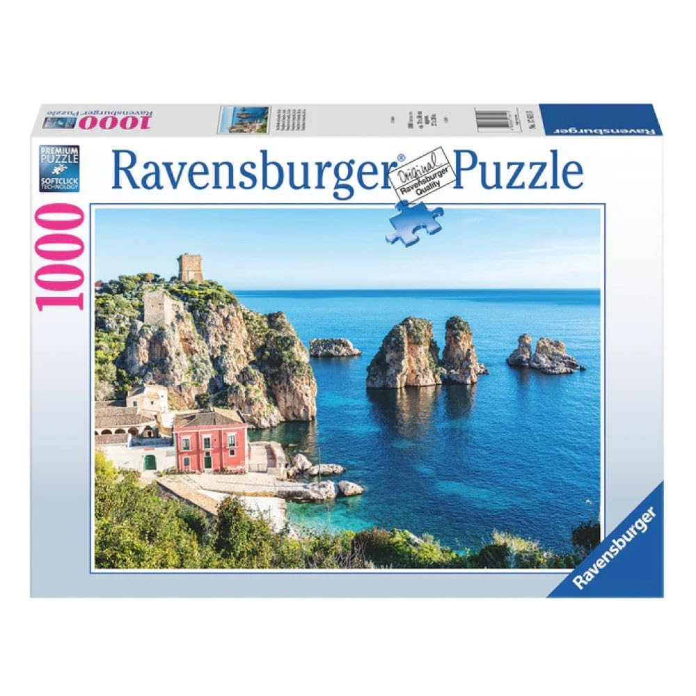 Ravensburger - Faraglioni Puzzle by Scopello Sicilia, 1000 Pieces, Landscape Puzzle for Adults and Children, Gift Idea for Her or Him, 70 x 50 cm — image 1