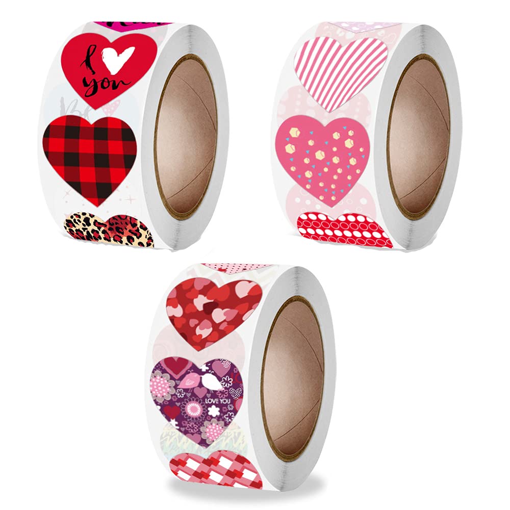 Pegatinas de Amor, 1500 Piezas Pegatinas para Embalaje, Pegatinas En Forma Corazón Amor, Pegatinas Autoadhesivas Pegatinas para Expresar Amor para Sobres, Decoración de Etiquetas De Pared(24 Estilos)