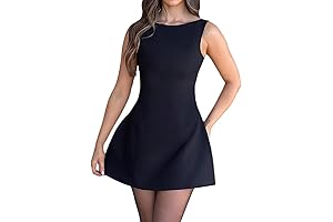 Women’s Simple and Sexy Open Back Mini Dress