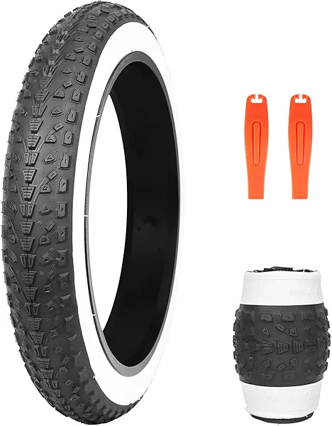 ZUKKA Bike Tire 20/24/26 x 3.0 Fat Bike Tire 1/2 Pack Replacement Tire Folding Mountain Bike Tire High-Density Bike Tires for Snow Beach BMX MTB Electric Bike