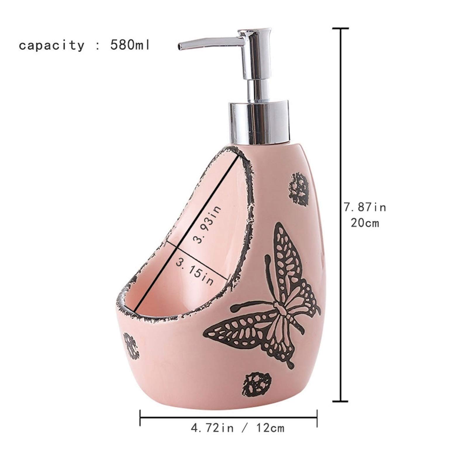 Dispenser per sapone liquido Lozione detergente ceramica Dispenser maniluvio dispenser di sapone Bagno Doccia Lotion Dispenser Soap Dispenser Dosatore Sapone Ricaricabile ( Color : A , Size : SMALL )