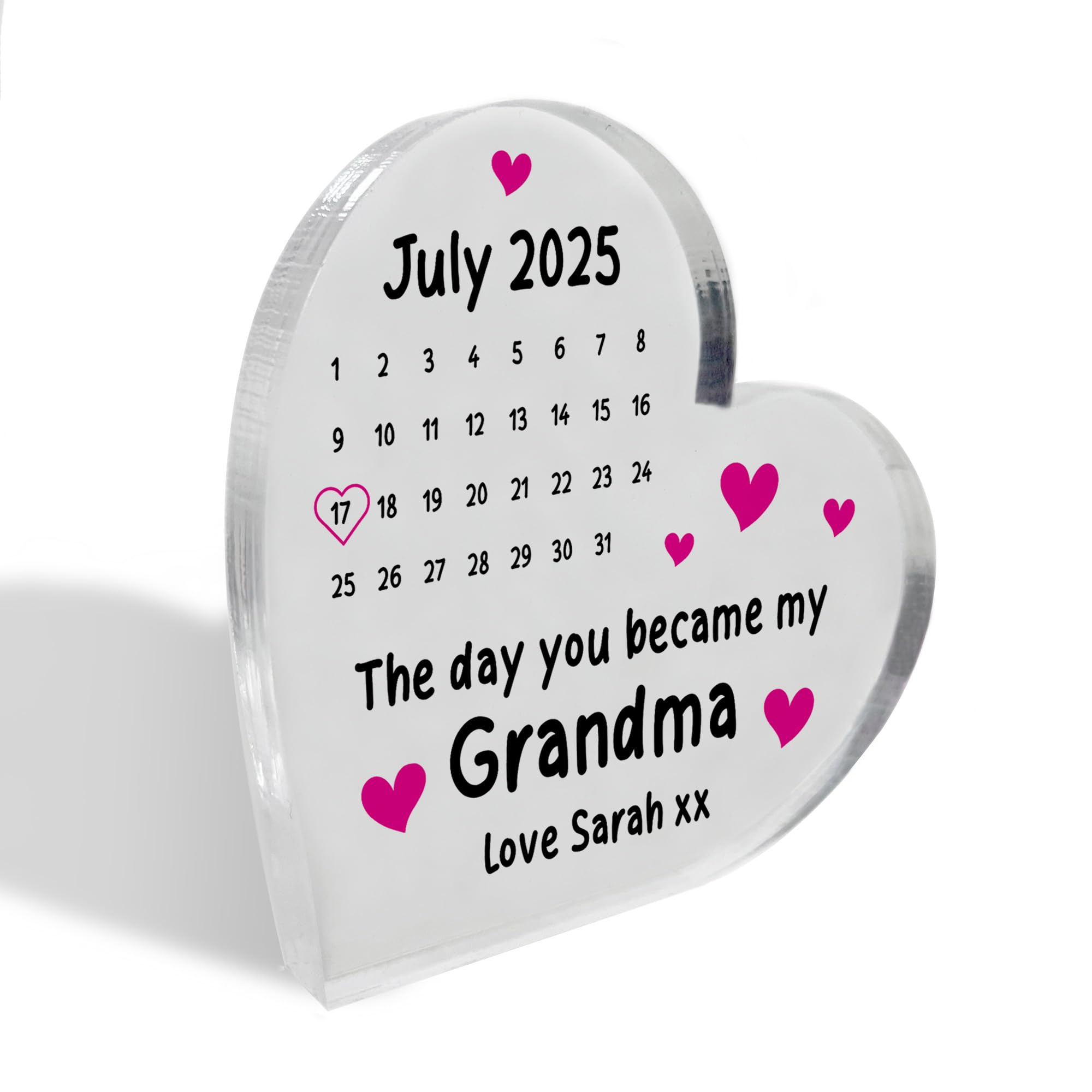 Red Ocean Mum Gifts For Mothers Day Personalised Mummy Gift from Daughter Mummy Gift From Son First Mother's Day Gift New Mummy Gift For Mummy Birthday Gift (Day You Became My Grandma Pink)