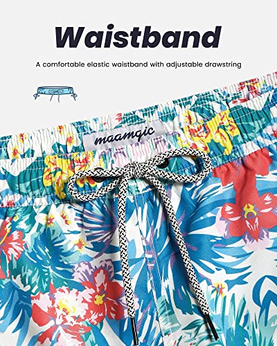 Image of maamgic Mens Swim Trunks Quick Dry Swim Shorts with Mesh Lining Funny Swimwear Bathing Suits 7inch