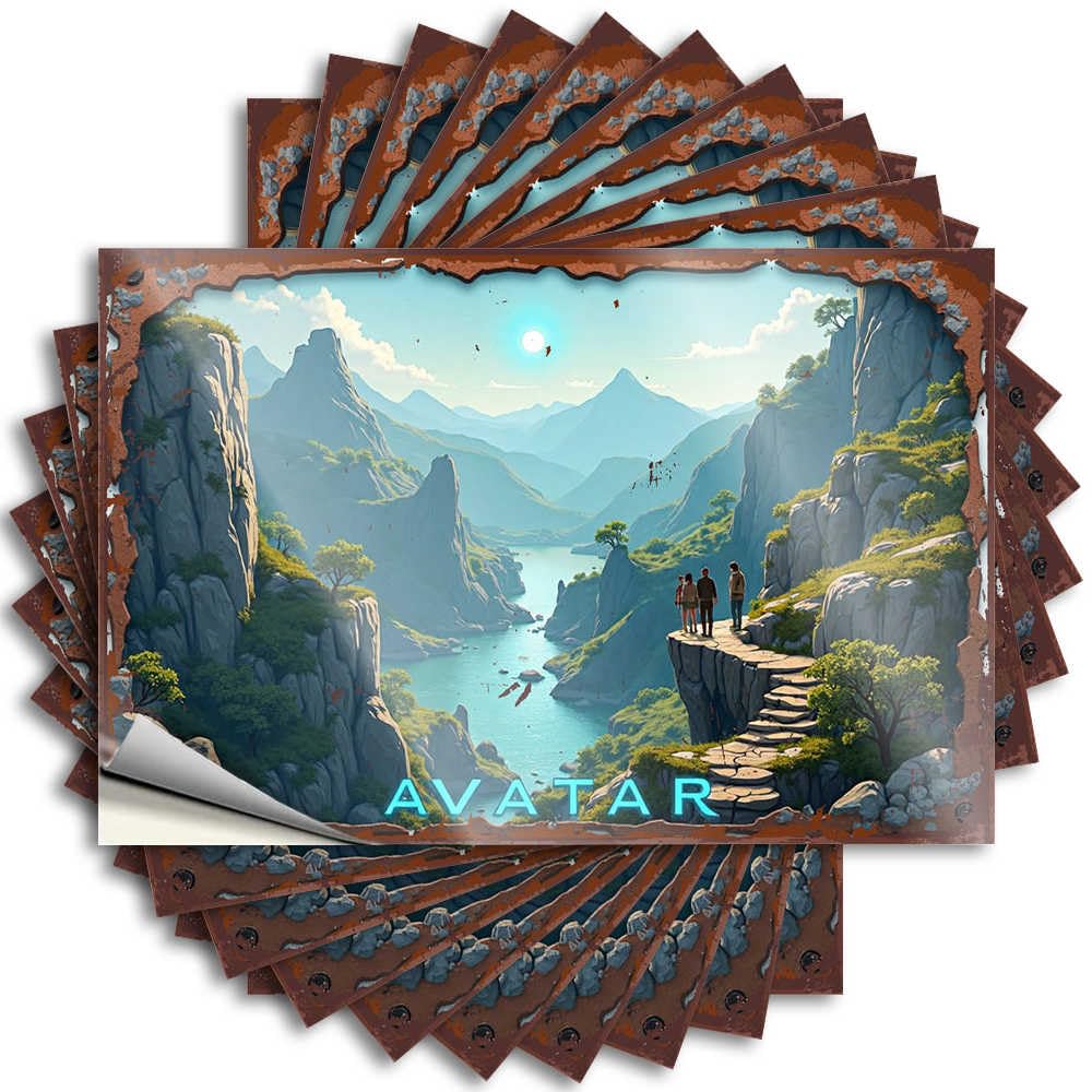 Autumn Decal Aesthetic Decals, Backyard Accessories Cute Pattern Design for Colorful Notebook | Bumper Removable Vinyl Avatar: The Last Airbender - Aerial Adventure(12X18CM)