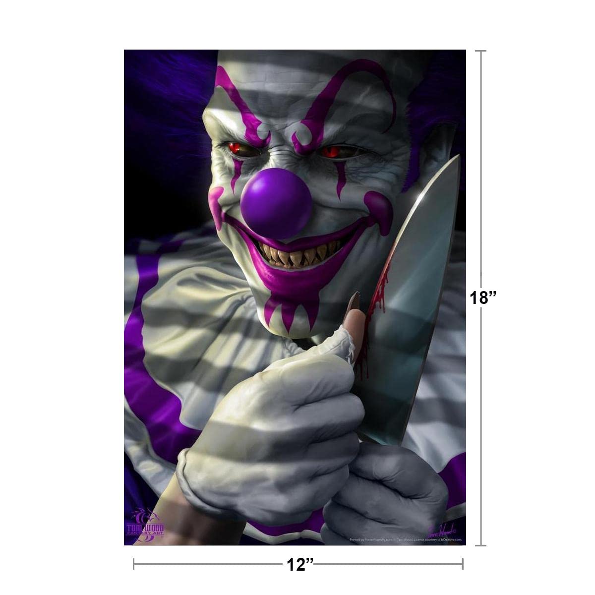 Amazon.com: Mischief The Clown Die Laughing Scary Tom Wood Fantasy