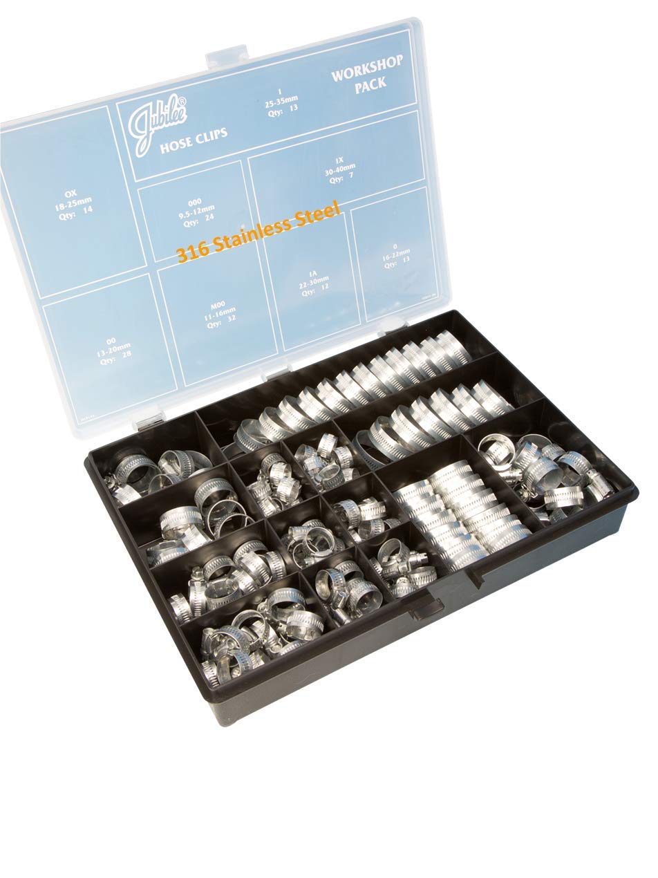 Jubilee® Stainless Steel A5 High Nickel SS316 143pcs Workshop Pack Marine Grade