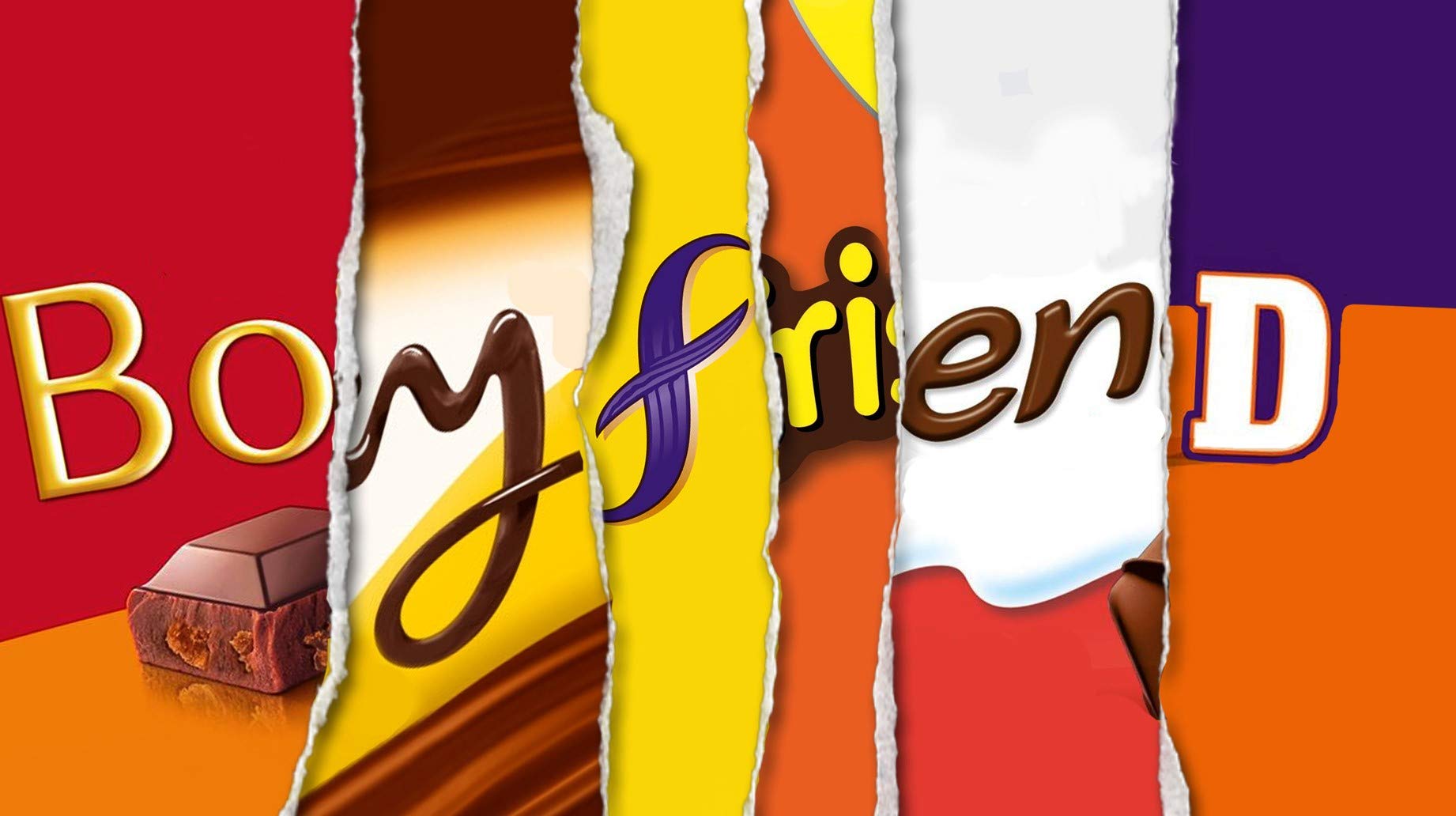 Boyfriend Chocolate Novelty Wrappers Insults VALENTINES Love Gift Present Rude Funny (Chocolate BAR NOT Included)