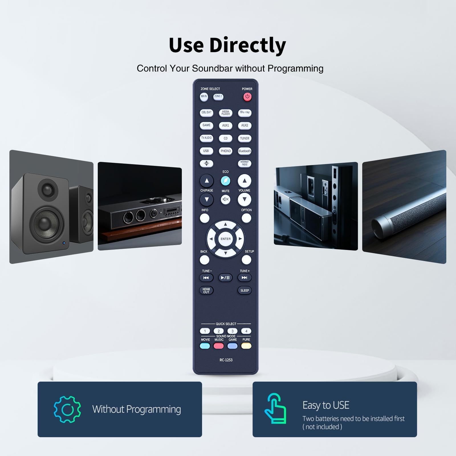 Amazon.com: Replacement Remote Control for Denon RC-1253