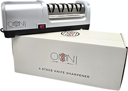 Afilador de cuchillos eléctrico profesional de 4 etapas con abrasivos de diamante, repararestauraafilapule cuchillas
