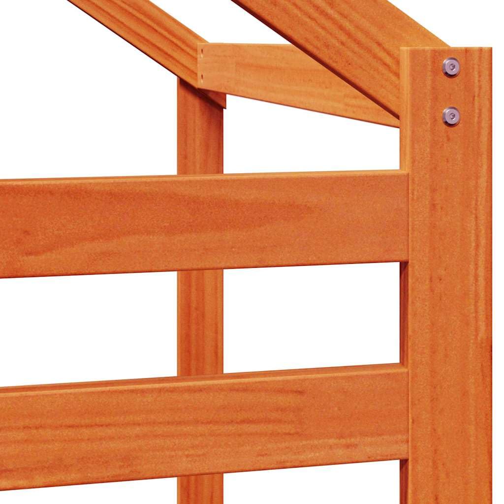 Dach do wosku brązowego 198 x 87 x 113 cm lite drewno sosnowe