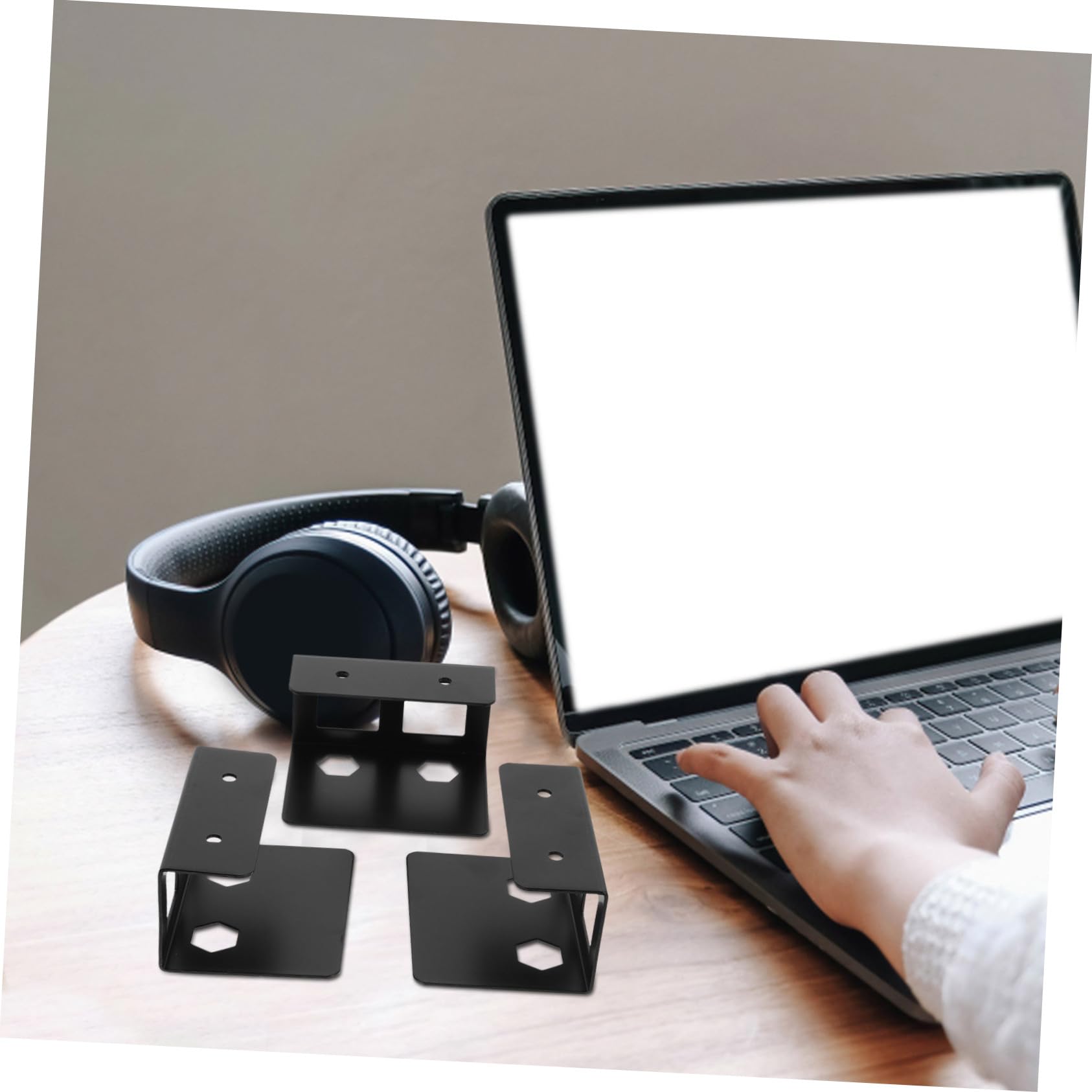 1set Supporto Per Laptop Da Scrivania Con Ripiano Sottostante Organizzatore Per Computer Portatili e Tastiere Facile Da Installare Protezione Per Scrivania