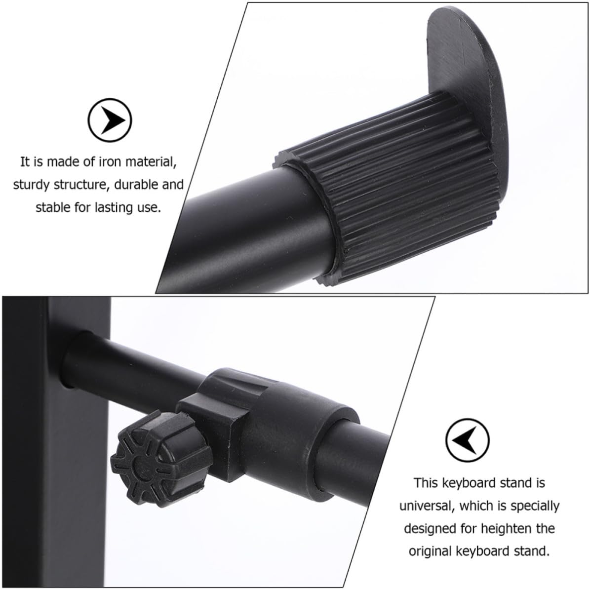 NUOBESTY 2 Set Supporto per Tastiera Rialzato per Pianoforte Elettronico