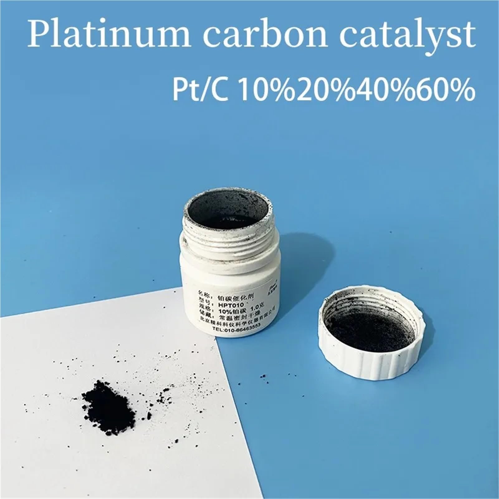sujeniir Platinum Carbon Catalyst Platinum Content 20% 10% 40% 60% Pt/C Catalyst Platinum Catalyst Fuel Cell(HPT060 1g)