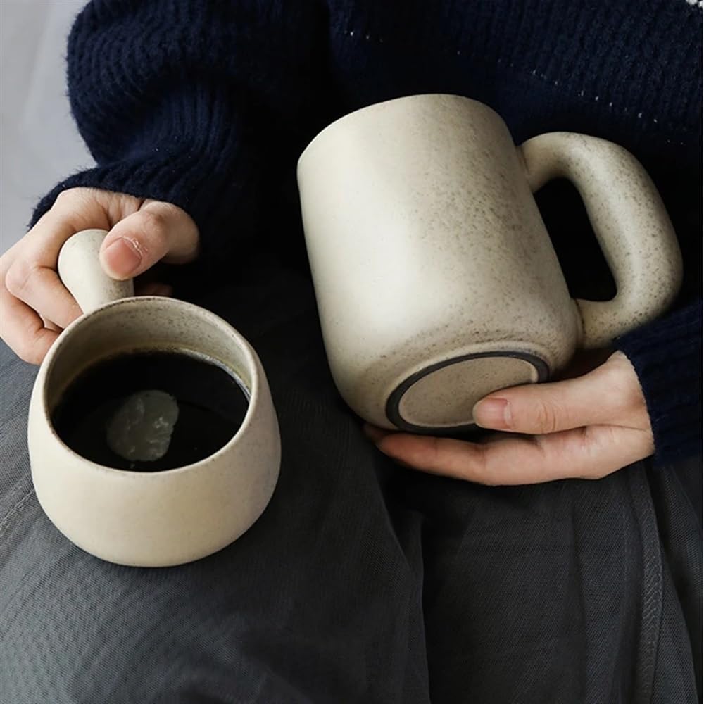 300/600 ml kamionkowy retro kubek do kawy śniadanie mleko płatki owsiane kubki biuro para kubek na wodę projekt styl kubek prezent urodzinowy (Spricot-L)