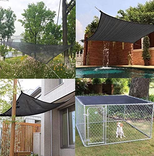 Filet d'ombrage 6x6m noir pour bâche de serre et pergola extérieure