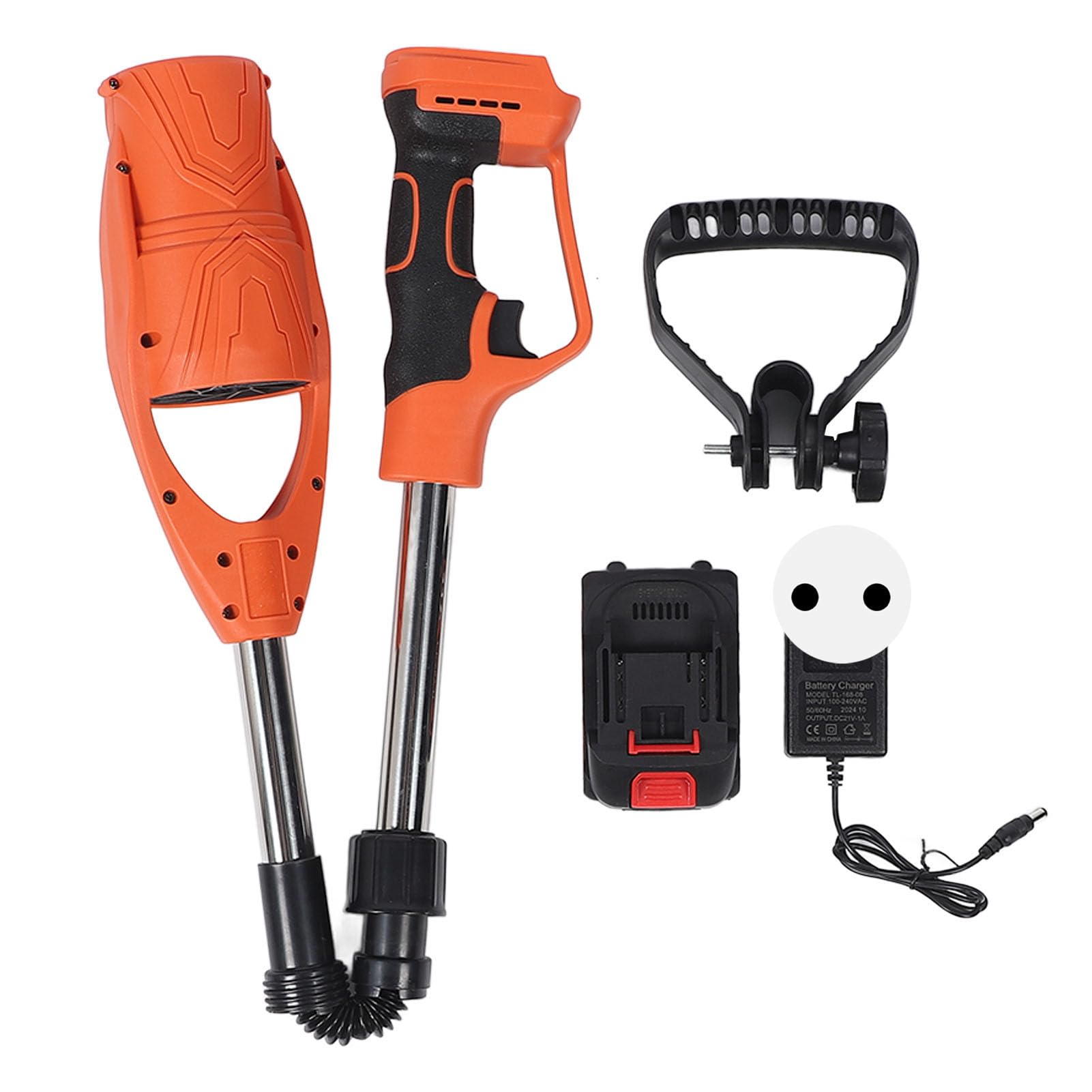 Soffiatore per foglie elettrico senza fili ABS Soffiatore per foglie portatile pieghevole alimentato a batteria con batteria da 1500 mAh e caricabatterie per prato, patio,
