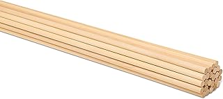 Dowel Rods Wood Sticks Wooden Dowel Rods 3/8 x 24 Inch Unfinished Hardwood Sticks for Crafts and DIYers 25 Pieces by Woodpeckers