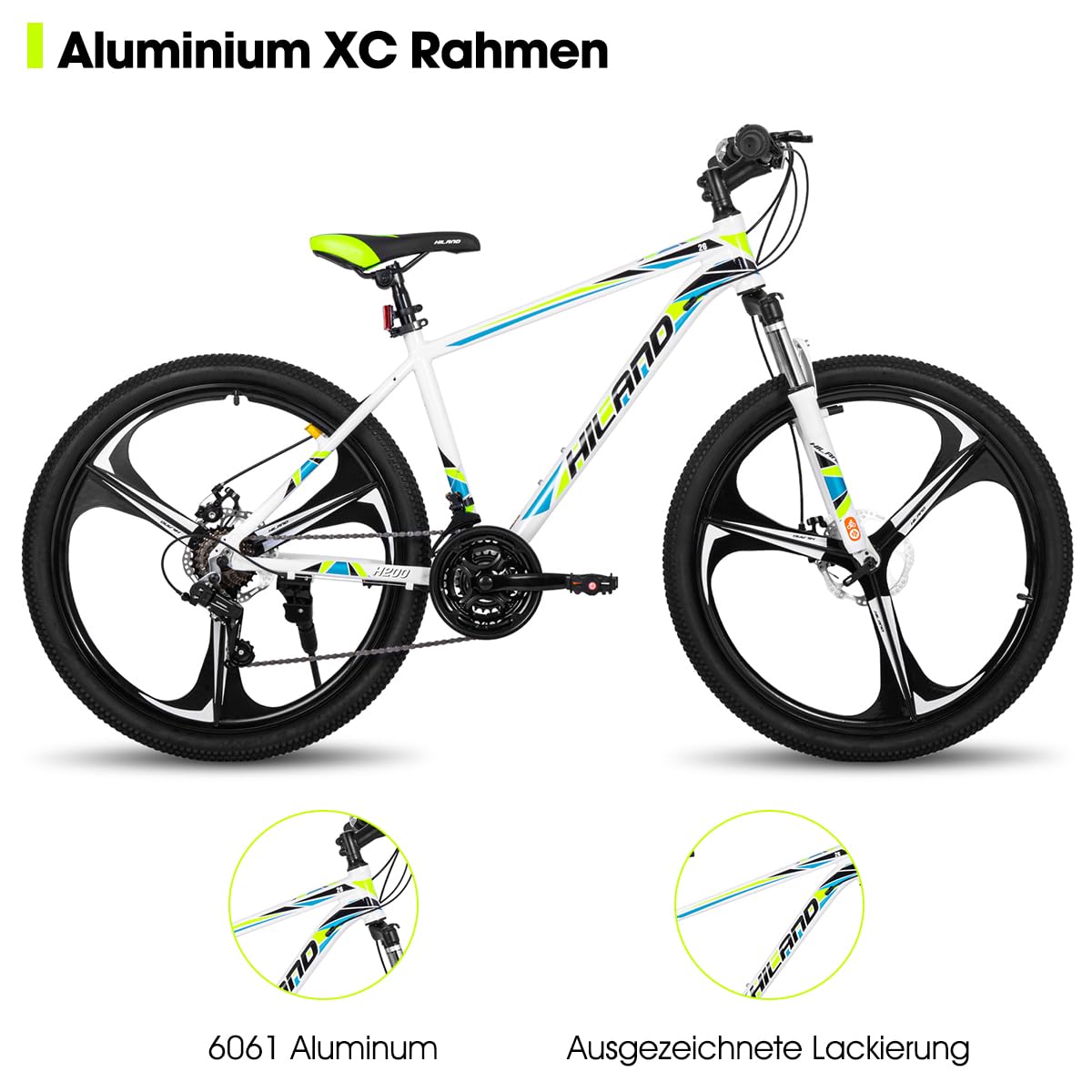 Freins Disque Mécaniques VTT Hiland Cadre Aluminium 21 Vitesses