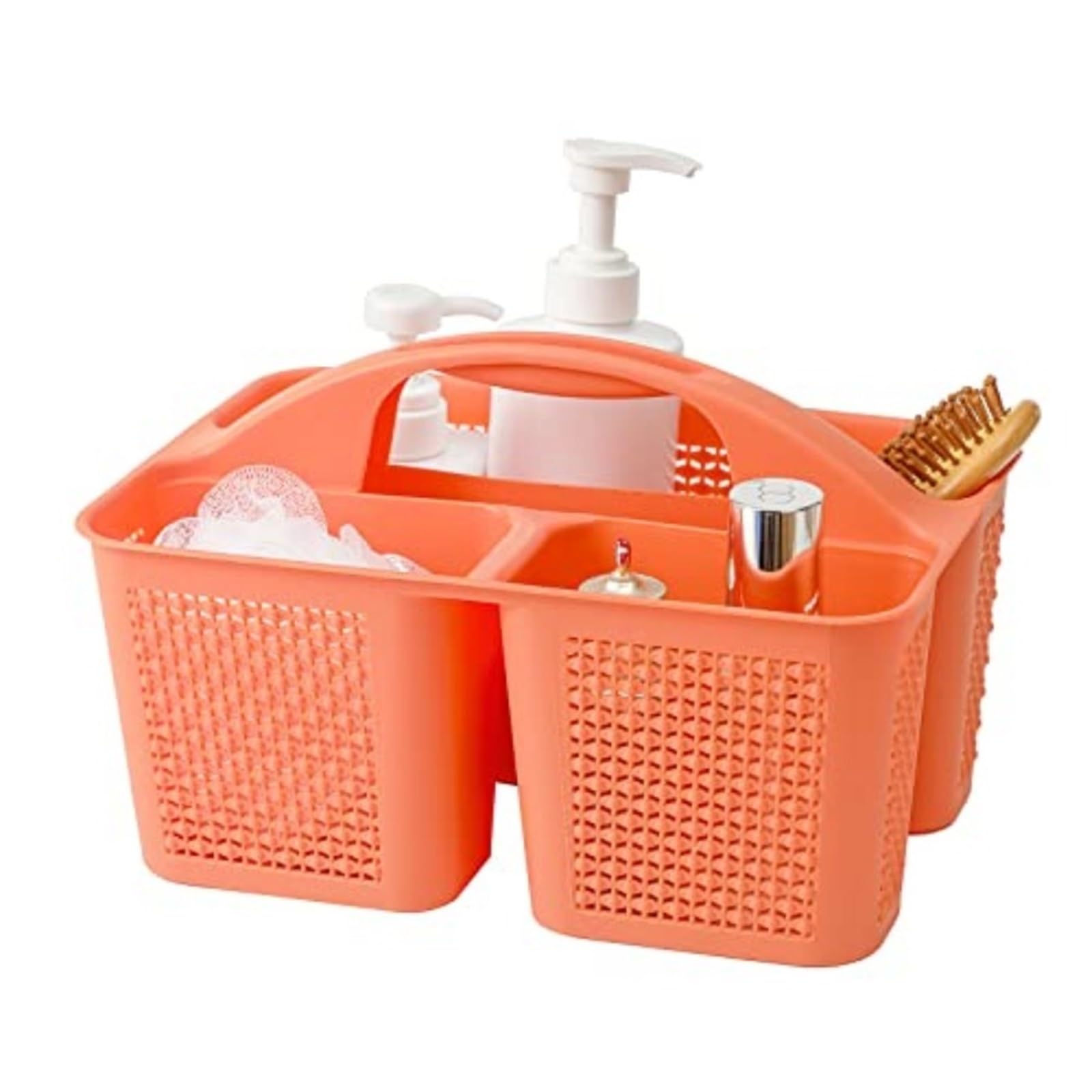 WSQHAO 2Pcs Plastic Portable Shower Caddy Bucket, Cleaning Basket With Handle Compartments Storage Organizer For Bathroom for Shower(Color7)