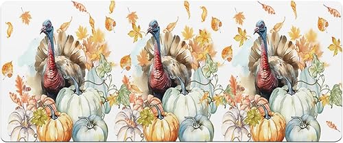 Tapete de baño de pavo de otoño, antideslizante, de secado rápido y absorbente, de tierra de diatomeas, fregadero de cocina, lavable, multicolor,