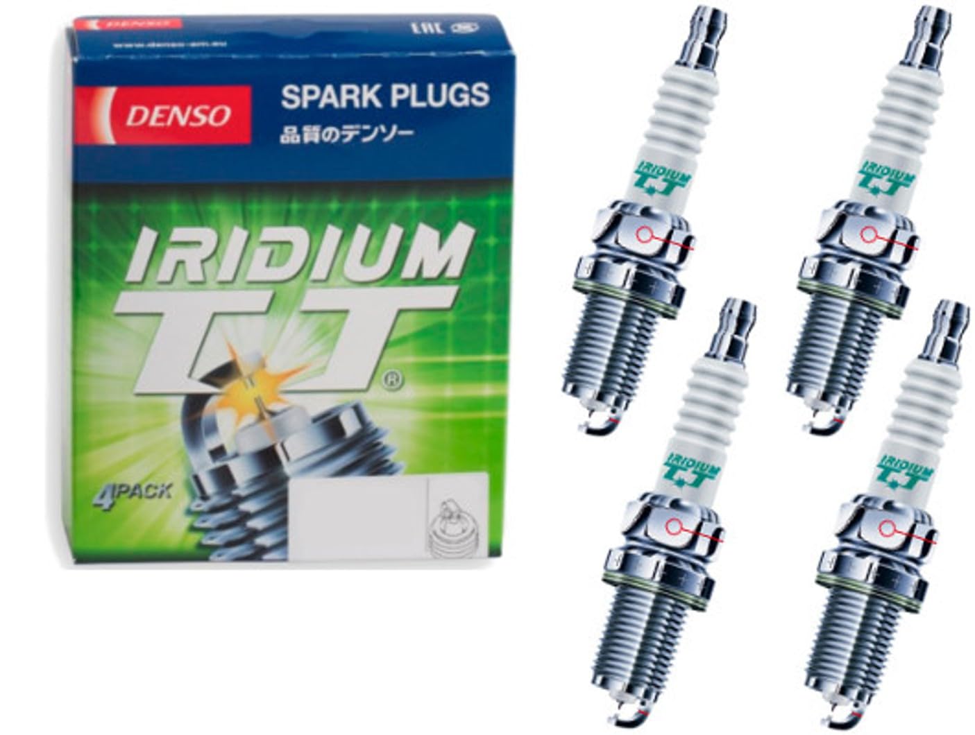 DENSO IT04 Iridium TT IKH20TT 4704 Spark Plugs (Pack of 4)