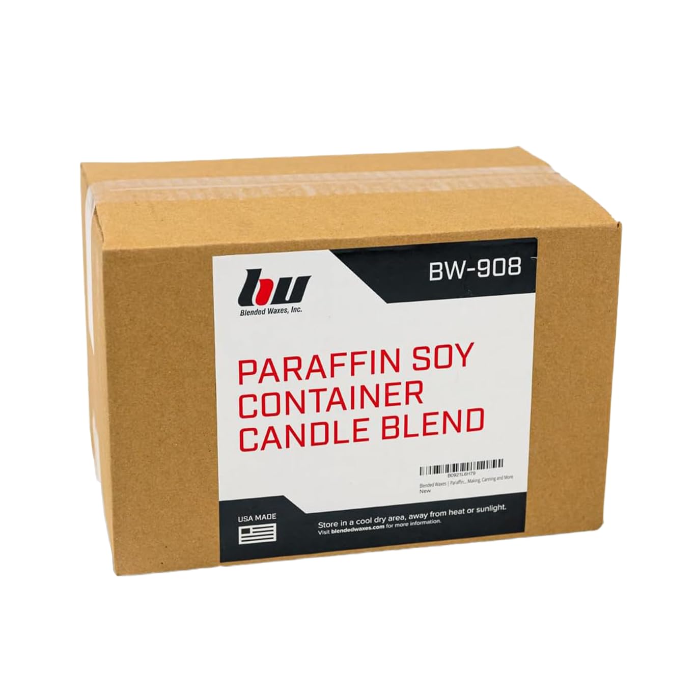BW Blended Waxes, Inc. Paraffin Soy Container Candle Blend| White | for Candle Making | Single Pour | 10lb Pastilles