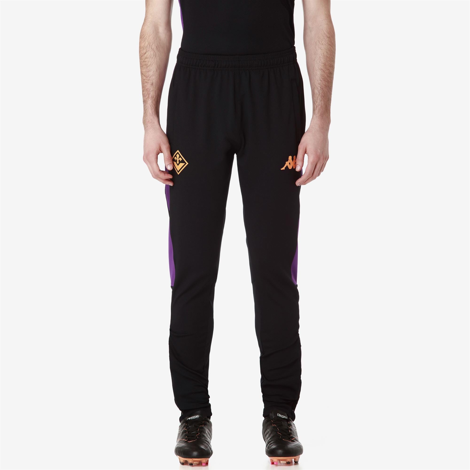 Kappa - Pantaloni, Bambino, Poliestere Riciclato, Calcio, Modello: Abunszip PRO 8 Fiorentina