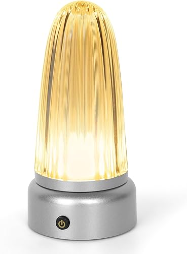 UMEXUS Pequeña lámpara de mesa inalámbrica, recargable con control táctil, regulable, lámpara de noche para restaurante, bar, comedor, cena al aire