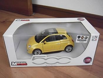 Amazon | フィアット 500 ミニカー 黄色 イエロー FIAT 1/24