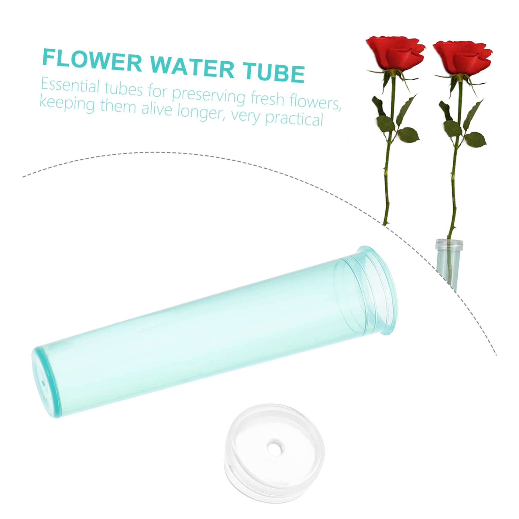 Gogogmee Small Vials for Flower Care 90pcs Plastic Floral Water Tubes Leakproof Cap