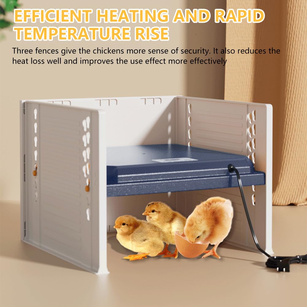 Wärmeplatte Küken, Kükenwärmer Wärmelampe, 25 Watt Küken Brooder Heizplatte für Kükenaufzucht, Einstellbare Höhe Kükenwärmeplatte, Konstante Temperatur und Energieeinsparung für wie Hähnchen