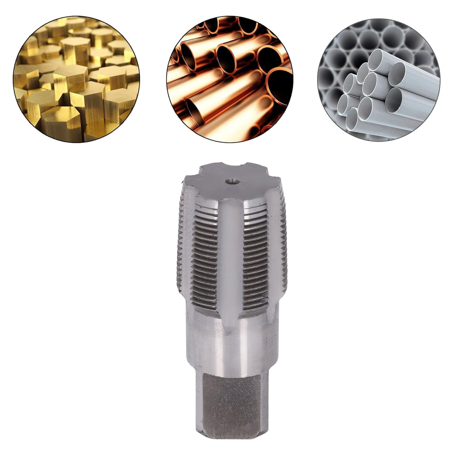 Pipe Tap Repair Tool 1-1/4 Inch NPT Pipe Tap High Speed Steel Plumbing Thread Maintenance Tap for Plumbers Mechanics Plastic Storage Box