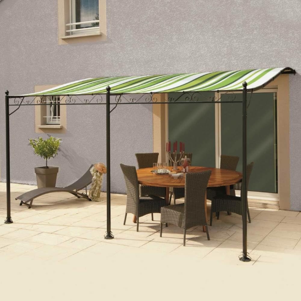 TERRE JARDIN Toile de Rechange pour auvent 3 x 4m - - Vert