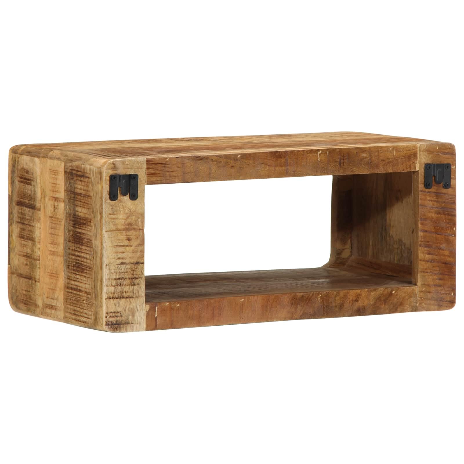 TV-Schrank Braun 60 x 30 x 25 cm Massivholz Mango | Wandmontage, Schwebend, Viel Stauraum, Multifunktional, Pflegeleicht