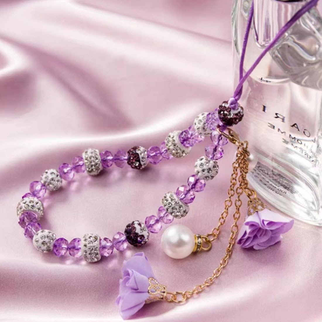 Cordino Per Cellulare Con Perline Di Ametista - Anticaduta E Antifurto, Con Distanziatore - Foto 7