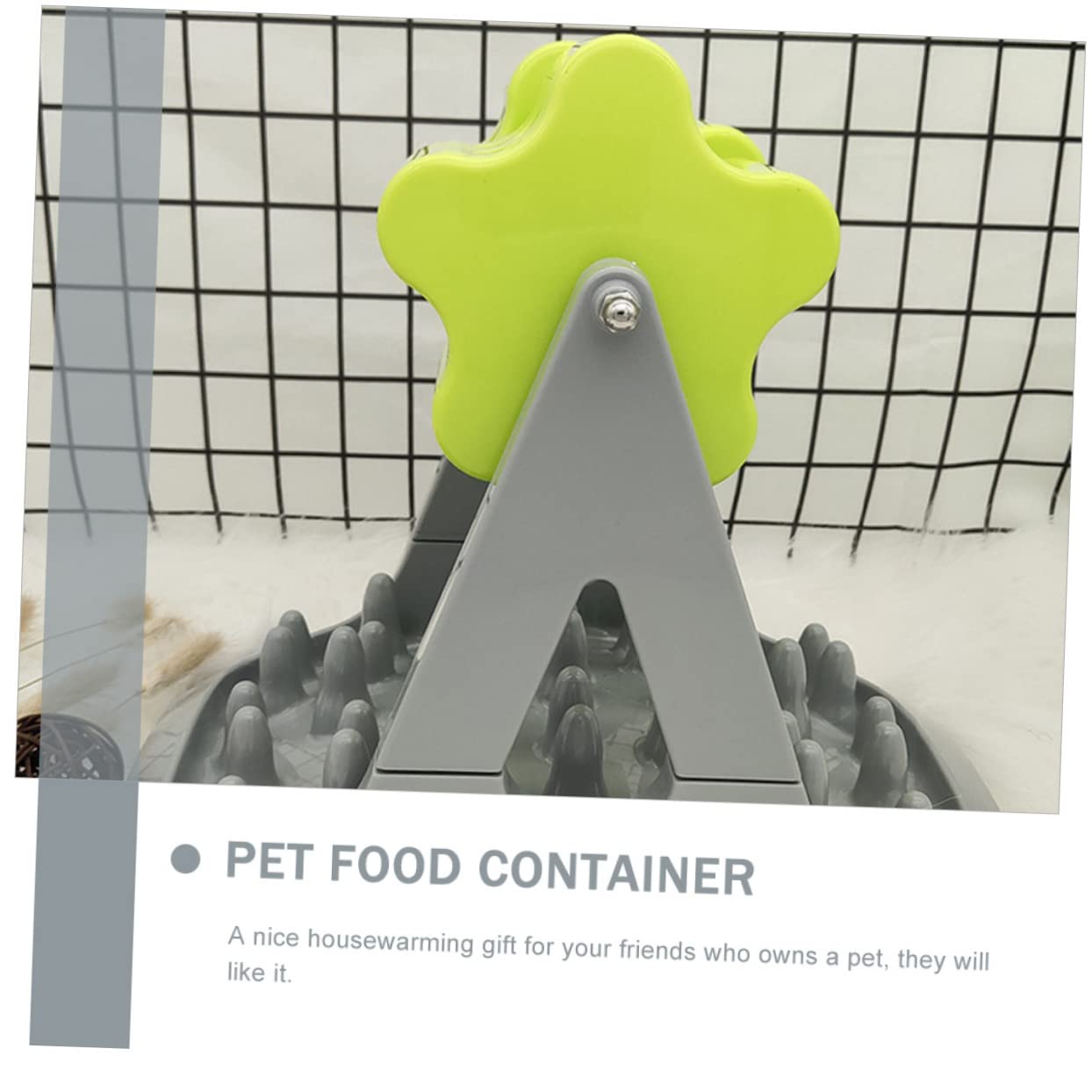 Dispenser Automatico Cibo Cani Rotante Verde in Abs 1 Pezzo | Design a Tamburo Anti-ingozzamento, Leggero e Facile da Pulire, per Addestramento e Uso Quotidiano