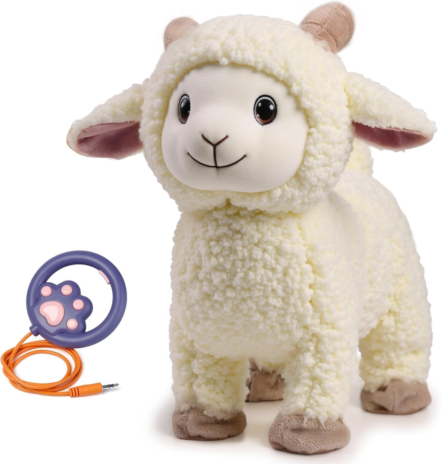 Photo 1 of **FACTORY SEALED** eJog Pup Electronic Interactive Singing Walking Lamb Plush Toy, Sheep Stuffed Animal with Leash, Soft Sheep Baby Toys Pet Buddy for Babies and Toddlers