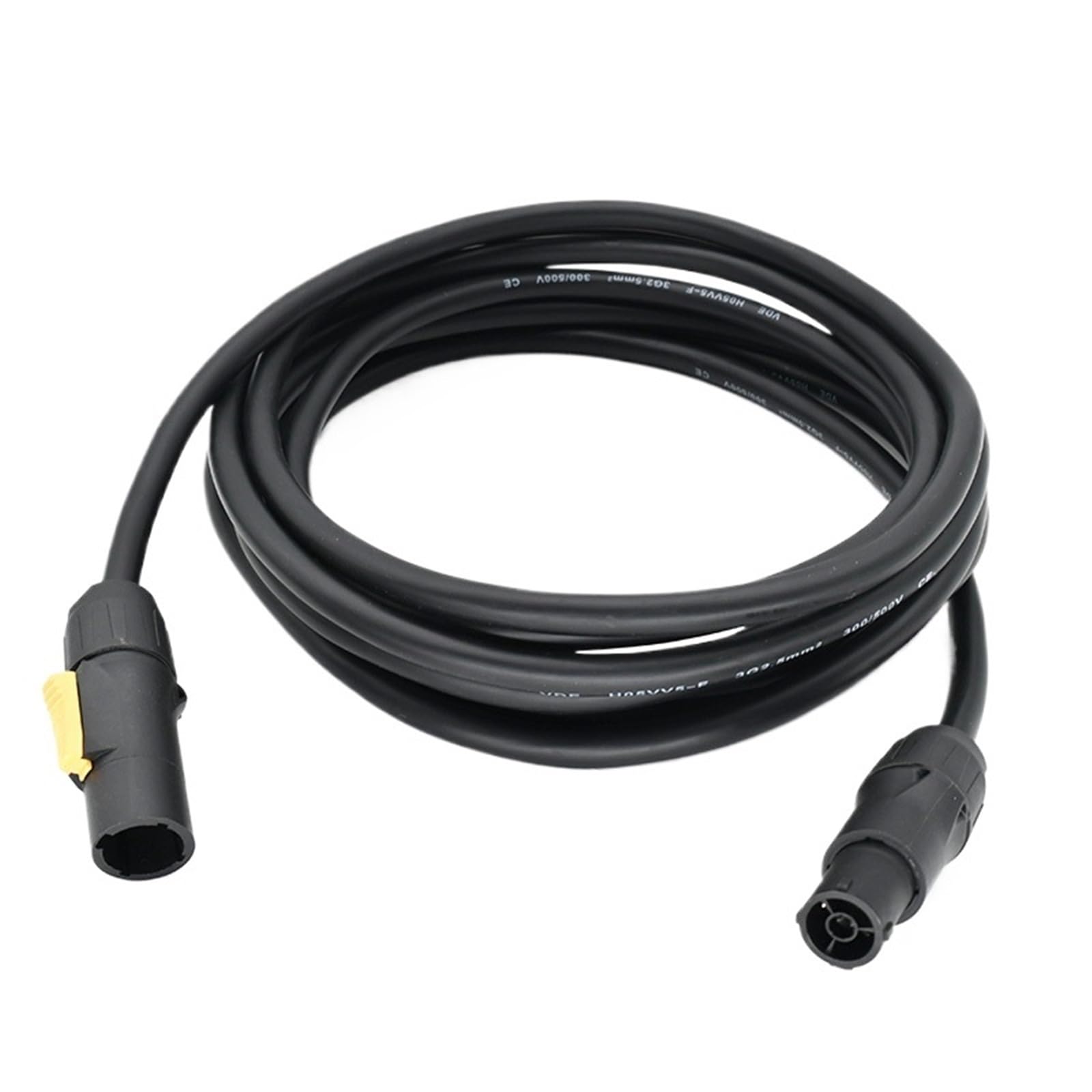Kabel przyłączeniowy o długości 1 m – 10 m (wtyczka do gniazda) – przedłużacz sieciowy do ekranów LED, oświetlenia DJ-ów i scenicznego (1 m, 12 awg (25 A))