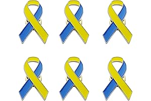 6 count Ukrainian Pins - Ukrainian Flag Pins and Friendship Ribbon Pins