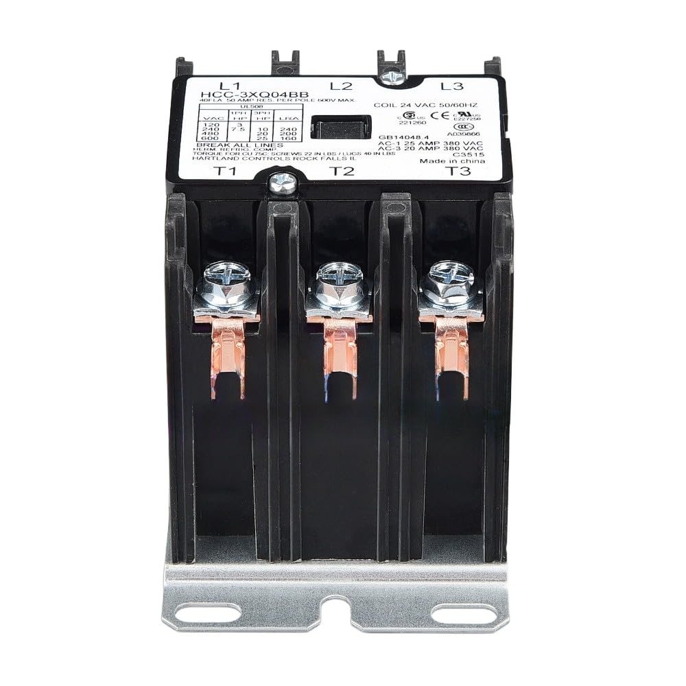 1-piece set of 24VAC 40A HCC-3XQ04BB floor fryer 50A current three-phase AC contactor