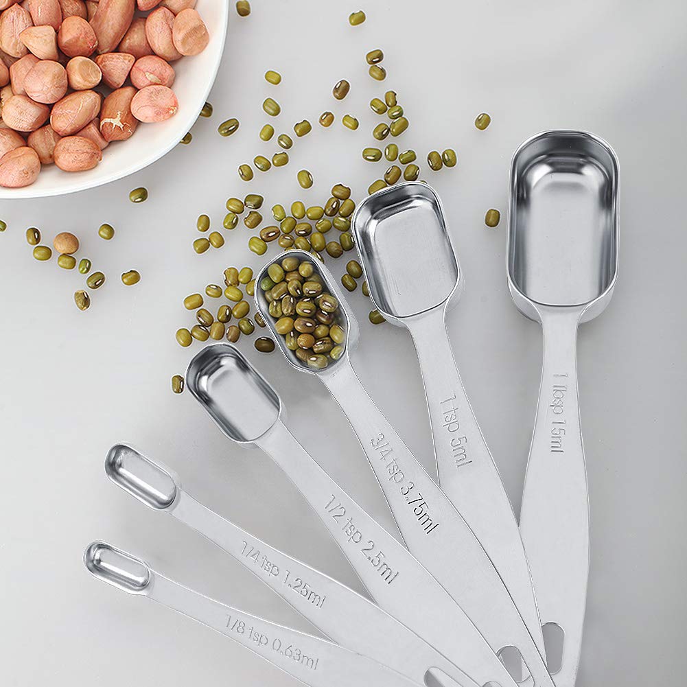 Messlöffel, Messbecher Und Messlöffel-Set aus 304-Edelstahl, 13-teilig, Zum Messen in Der Küche