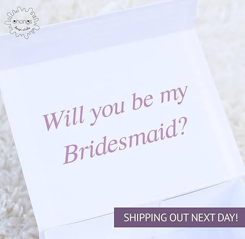 Miniatura 2 de Bridesmaid proposal box/Custom gift box/Mothers Day Gift Box/Happy Birthday Box/Magnetic Lid/Ribbon finish/Valentines Day/Personalized