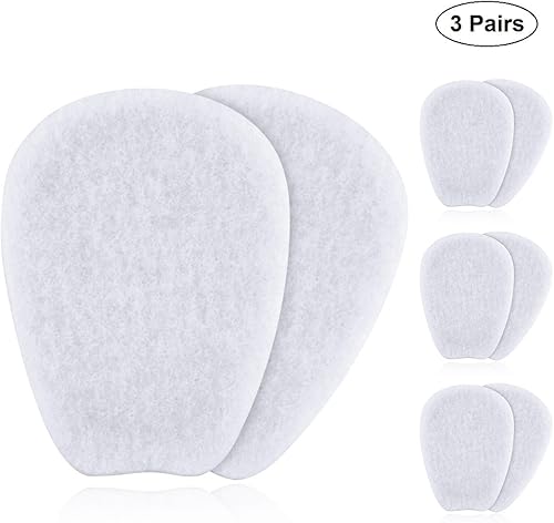 Miniatura 2 de 3 pares de insertos de cojín de lengua de fieltro unisex de tamaño mediano para zapatos