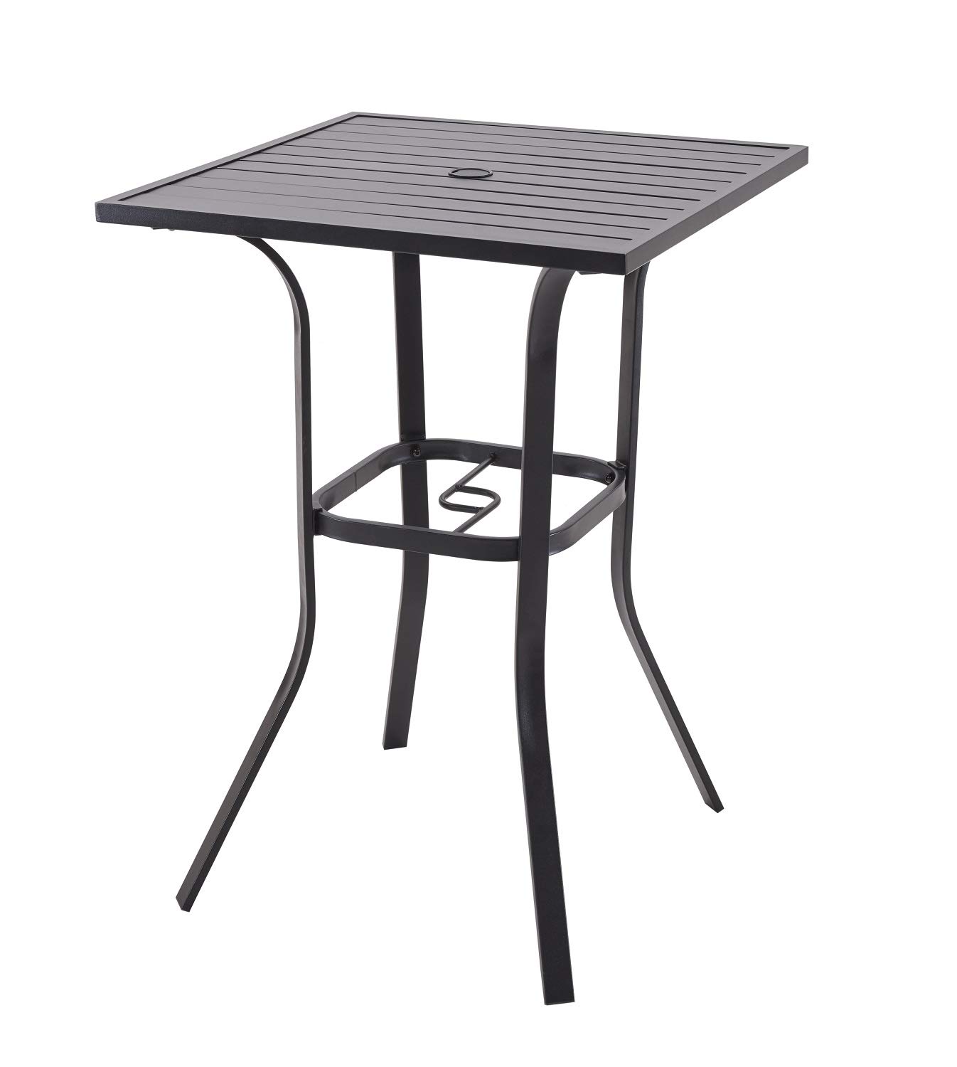 Buy VICLLAXPatio Bar Height Table, Outdoor Square Bistro Table with