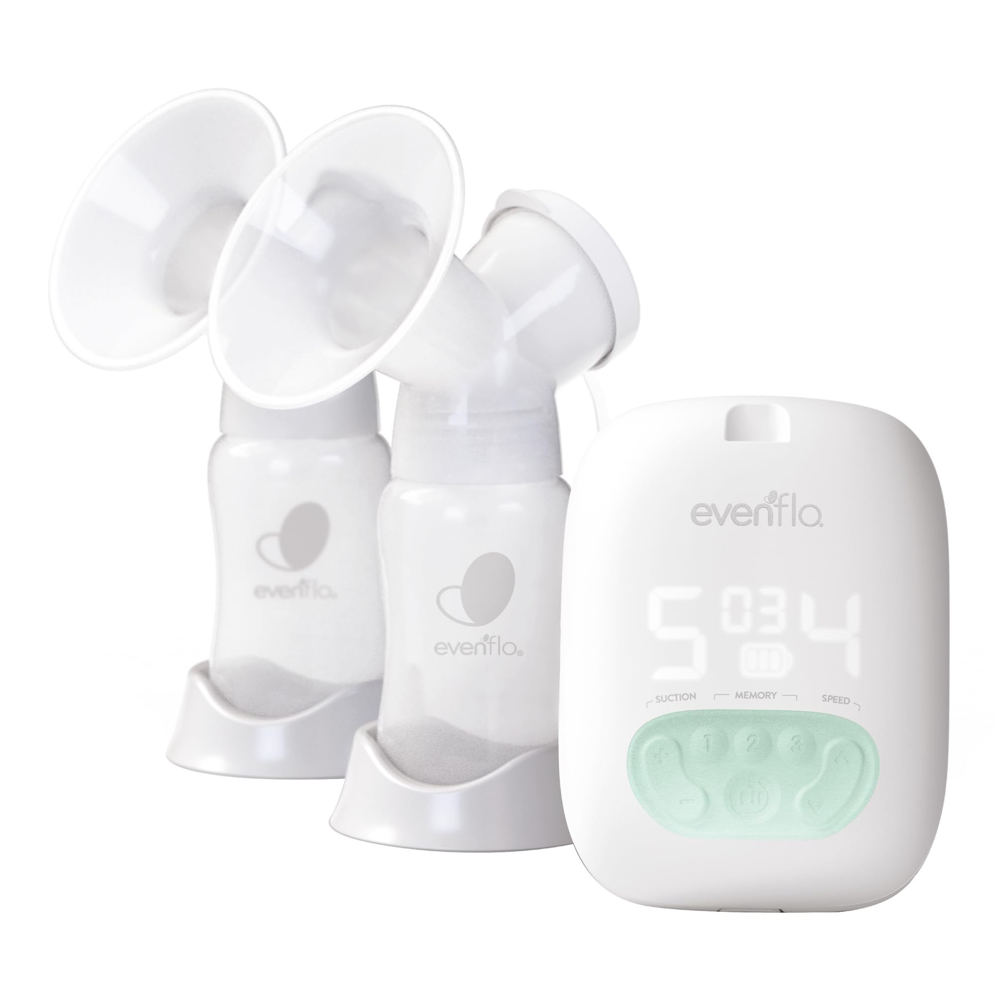 Evenflo Pocket Pompe à lait portable 20 séances de pompage pour charge 9 réglages d'aspiration 3 réglages de mémoire Blanc