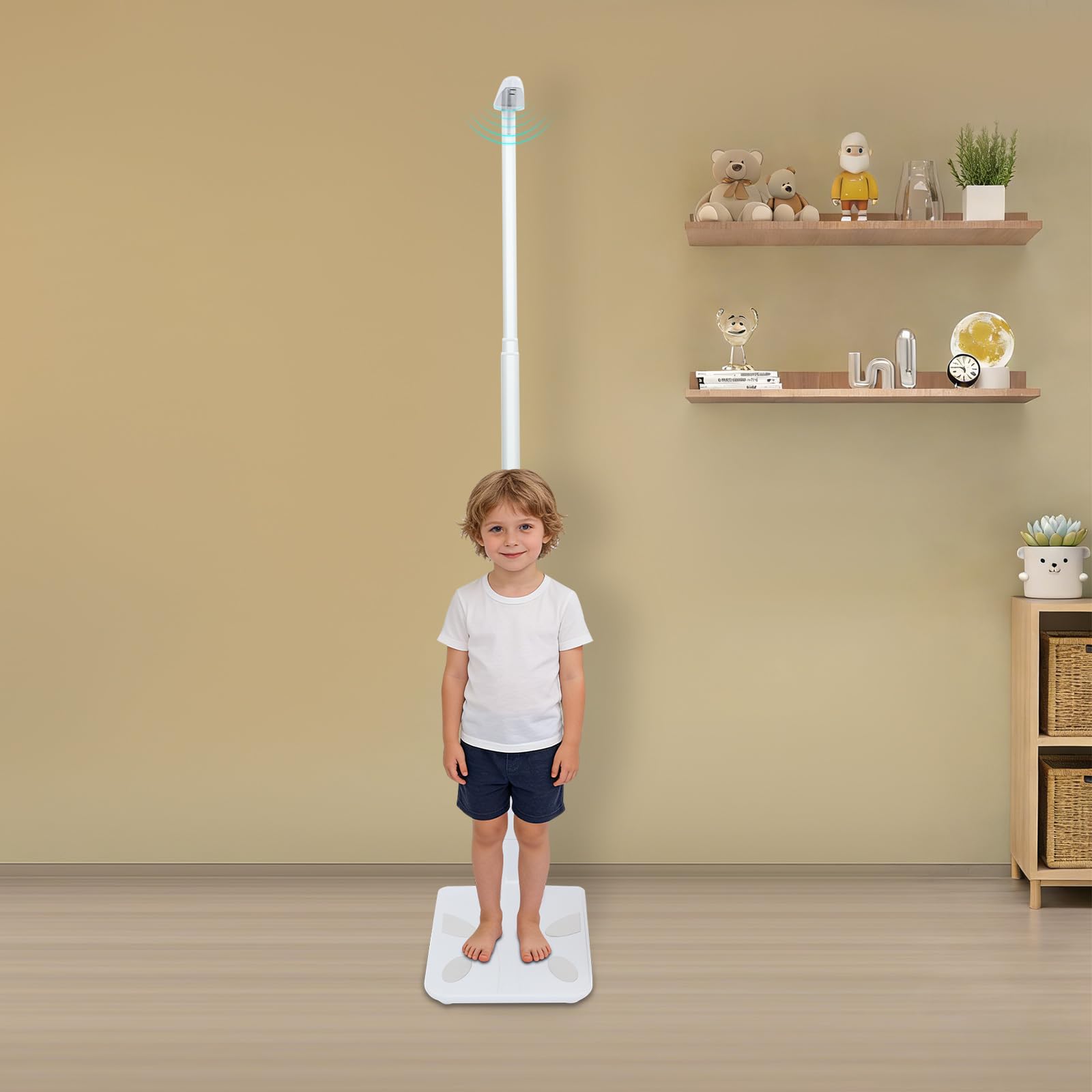 Professionelle Digitale Höhe- und Körperfettwaage | Ultraschall-Körperfettanalysator Gewichtskapazität & Multifunktionale Körperwaage | für Zuhause, Fitnessstudio, bis 200Kg