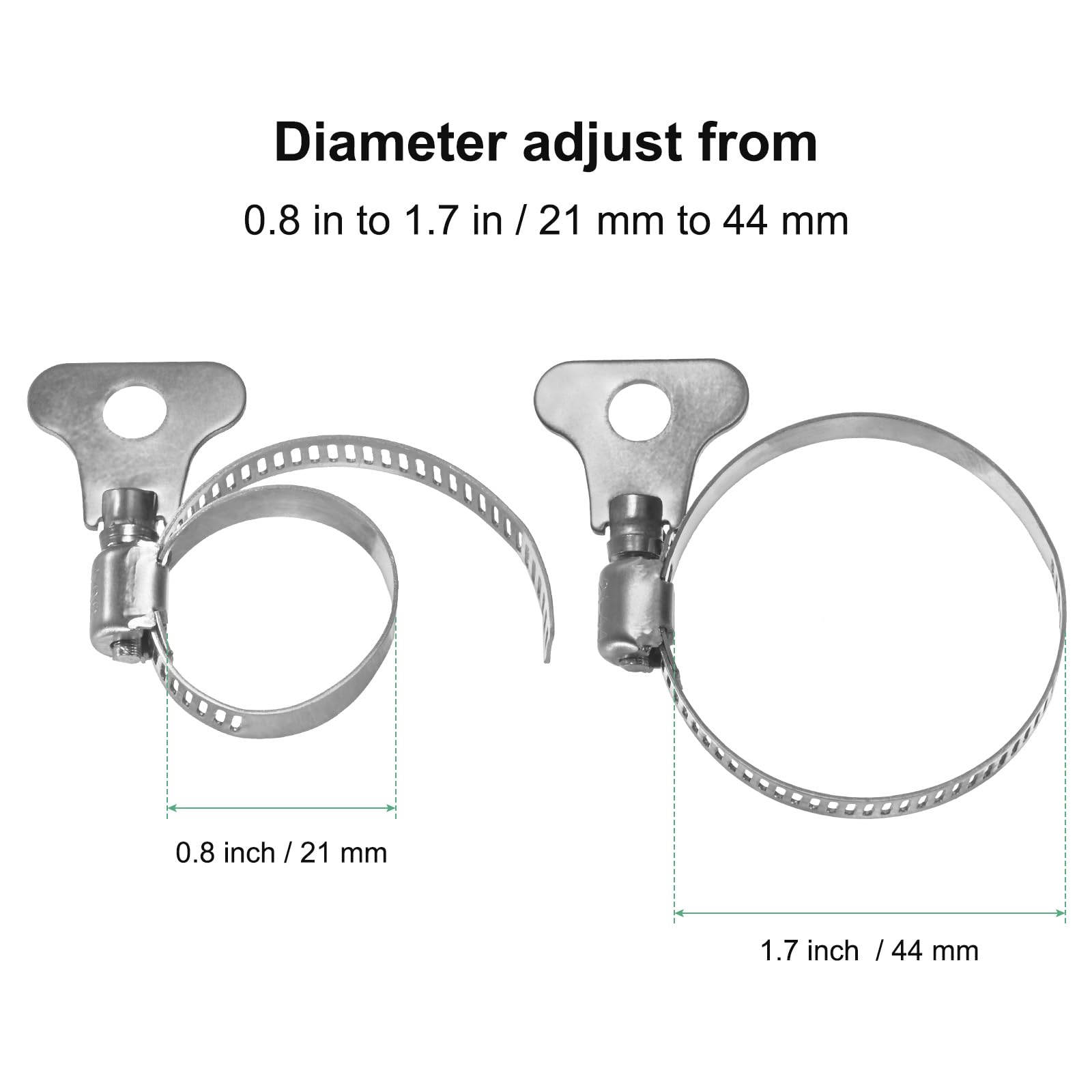 M METERXITY 2-Pack Flag Pole Rings 0.8-1.7 Inch - Image 3