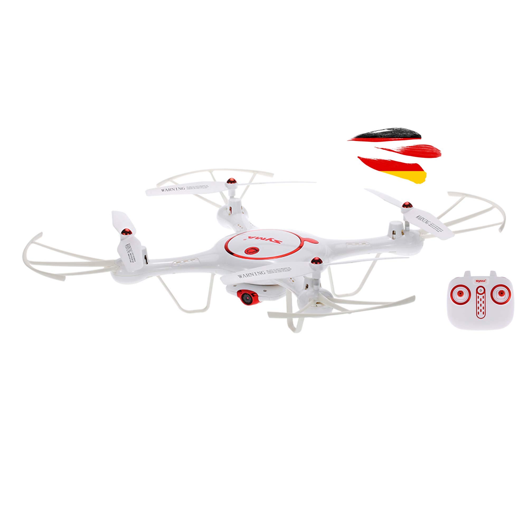 RC ferngesteuerte 4.5 Kanal Drohne mit HD-Kamera, LED Quadcopter, Drone mit Gyroskop, Headless-Mode, Höhen-Barometer, 3D-Flip Looping, Propeller-Schutz, Spielzeug Quadrocopter für Kinder u. Erwachsene