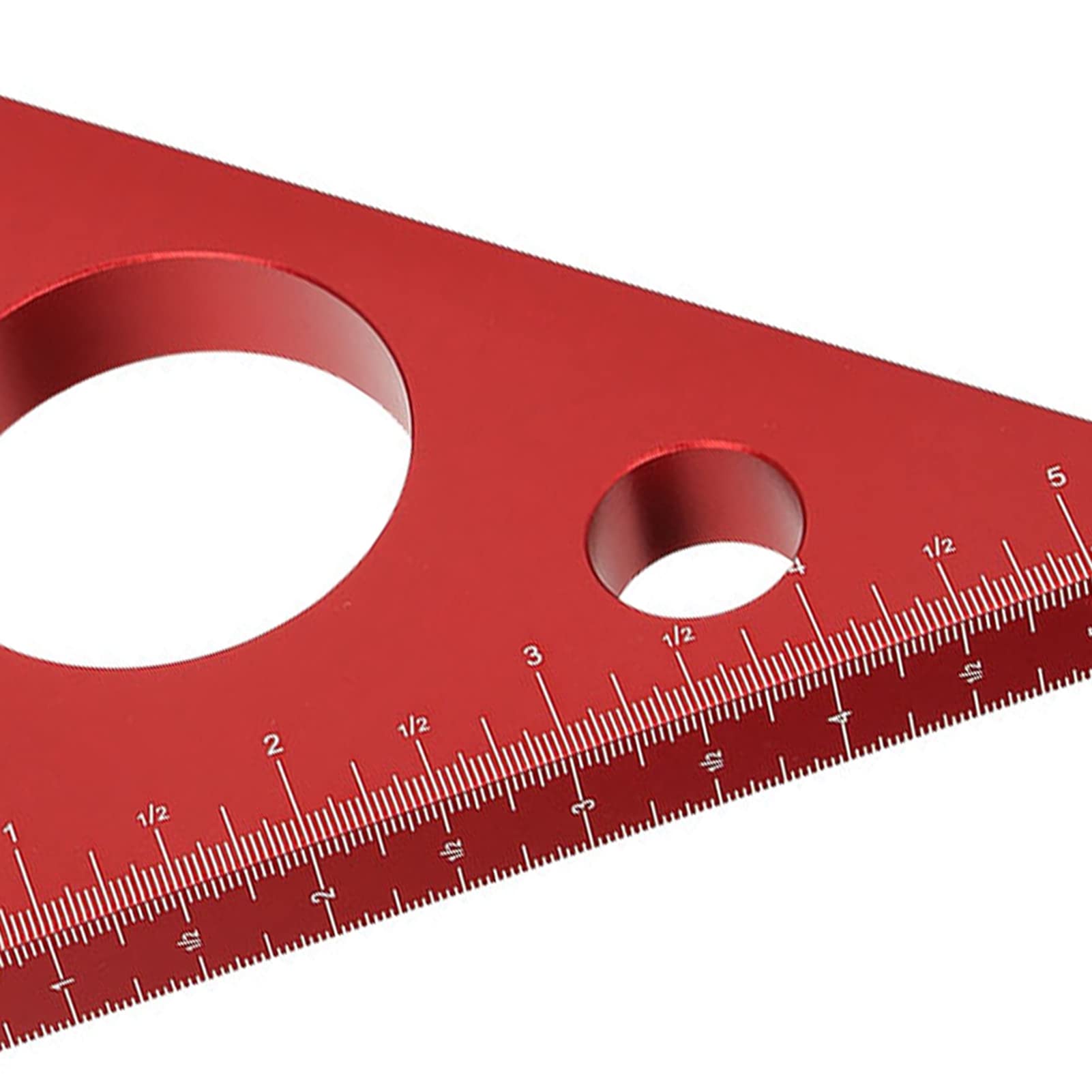 Righello Triangolare Professionale in Lega di Alluminio per la Lavorazione del Legno, con tacche di misurazione Precise per Il Fai da Te.