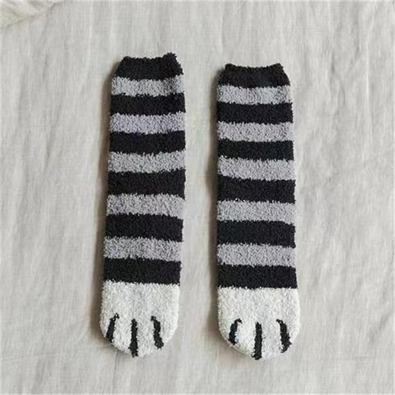 Cat Paw Socks for Women - Cute Warm Thick Winter Slipper Socks, Cozy Floor Sleep Socks for Women - Image 5